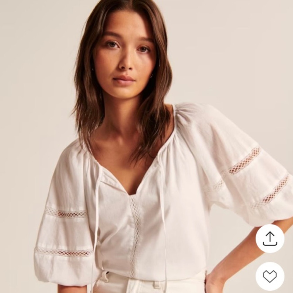 Abercrombie & Fitch White Blouse